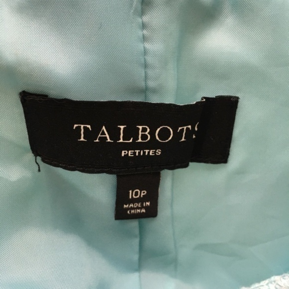 Talbots Bethany Aqua Shimmer Blazer - Picture 5 of 7